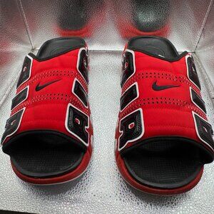 Size 15 Nike Air More Uptempo University Red Black Slip On Slide FJ6035-600
